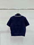 MIC3  Summer new embroidered knitted short sleeve  clothes