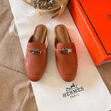 MJHS18 Leather Women Slipper Size 35-42 Shoes with box