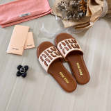 MJMS2 Leather Women Slipper Size 35-42 Shoes with box