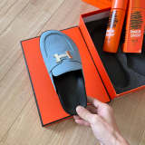 MJHS19 Leather Women Slipper Size 35-41 Shoes with box