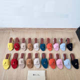 MJLS8 Leather Women Slipper Size 35-41 Shoes with box