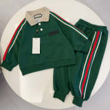 TGUC15 Boys and girls spring and autumn pullover suit, top+pants clothing