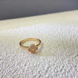 AVSR1   Mini full diamond four-leaf clover ring jewelry