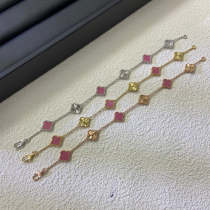 AVSB6 New Laser Rose Pink mini six-flower bracelet jewelry AVSB6 New Laser Rose Pink mini six-flower bracelet jewelry