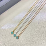 AVSN2  Mini Sky River color four-leaf clover necklace jewelry
