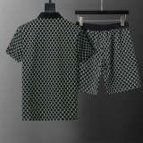 LVC195 New men's short sleeved polo top+shorts clothing