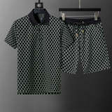 LVC195 New men's short sleeved polo top+shorts clothing
