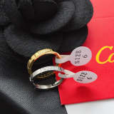 J122   Men's and women's titanium steel diamond ring jewelry