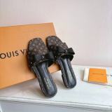 SHLS1 Women slipper Leather Shoes 35-43 with box