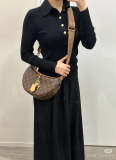 MLP01   Women's new fashion 22x9x33cm moon bag