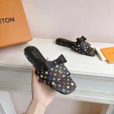 SHLS1 Women slipper Leather Shoes 35-43 with box