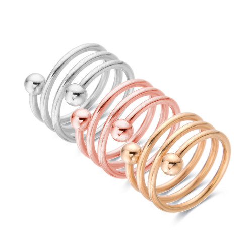 CHR1 fashion ring 316L steel and gold plate  big or small size