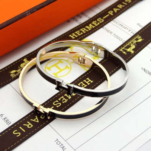 HB49 high quality 316L steel bracelet for women 18K gold plated jewelry H bangle