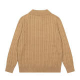 LFC5 New men's and women's spring and autumn collared sweaters, sweater base clothes