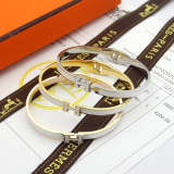 HB49 high quality 316L steel bracelet for women 18K gold plated jewelry H bangle