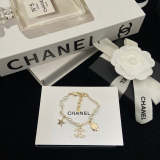 CHB49  Women's Head Star Double C Pearl Bracelet Jewelry