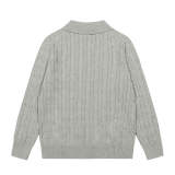 LFC5 New men's and women's spring and autumn collared sweaters, sweater base clothes