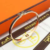 HB49 high quality 316L steel bracelet for women 18K gold plated jewelry H bangle