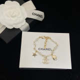 CHB49  Women's Head Star Double C Pearl Bracelet Jewelry