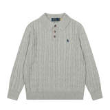LFC5 New men's and women's spring and autumn collared sweaters, sweater base clothes