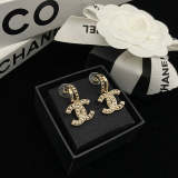 CHE76   Women's Peach Heart Double C Pearl Earnail Jewelry