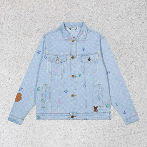 LVC020   New high-quality spring and autumn men'sand women’s jacket denim jacket clothes