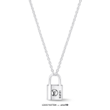 X706   Men's and women's titanium steel necklace lock jewelry
