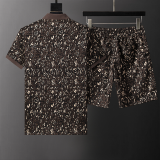 LVC038 New men's short sleeved polo top+shorts clothing