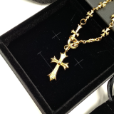 CHSN5 Classic men's and women's diamond studded cross necklace jewelry