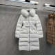 110349  Women's new style big fur collar hooded long down jacket Top quliaty 1:1 clothes