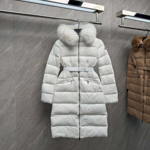 110349 Women's new style big fur collar hooded long down jacket Top quliaty 1:1 clothes