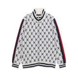 LVC032 New men's and women's high-quality knitted sweaters, jacquard sweaters, baseball jackets, retro American sports style clothing