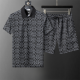 COC1 New men's short sleeved polo top+shorts clothing