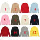 LFC18 New high-quality men's and women's ruff half zip solid pony embroidery logo Fried Dough Twists knitting sweater Clothing