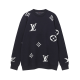 LVC031 New men's and women's autumn and winter cross towel embroidered pattern round neck wool knitted sweater clothing