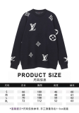 LVC031 New men's and women's autumn and winter cross towel embroidered pattern round neck wool knitted sweater clothing
