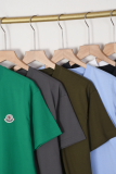 MOC040 New men's and women's summer T-shirt double yarn pure cotton fabric short sleeved top clothing