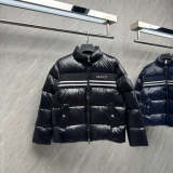 109830  New striped glossy down jacket Top quliaty 1:1 clothing