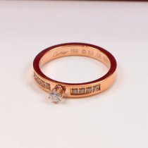 CAR40 Luxury diamond ring Carter classic diamond ring 316L plated with rose gold jewelry CAR40 Luxury diamond ring Carter classic diamond ring 316L plated with rose gold jewelry