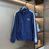 BAC104 New autumn and winter men's and women's suede standing collar blue jacket clothing
