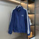 BAC104 New autumn and winter men's and women's suede standing collar blue jacket clothing