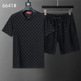 GUC8  New men's short sleeved polo top+shorts clothing