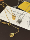X706   Men's and women's titanium steel necklace lock jewelry