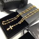 CHSN5 Classic men's and women's diamond studded cross necklace jewelry