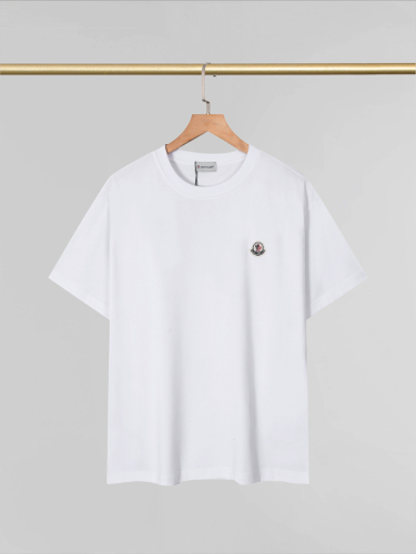 MOC040 New men's and women's summer T-shirt double yarn pure cotton fabric short sleeved top clothing