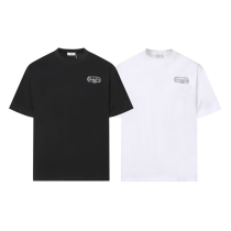 DIC22 New Men's and Women's Summer Short sleeved Cotton T-shirt Embroidered Craft Clothing