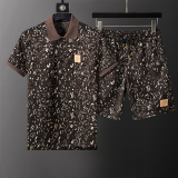 LVC038 New men's short sleeved polo top+shorts clothing