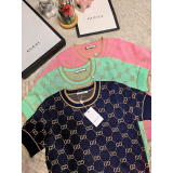 GUC16 New women's summer T-shirt knitted ice silk fabric clothes