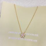 VAN46   Women's new product: diamond studded flower necklace and jewelry
