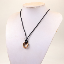 CAN38 Classic Three Ring Necklace for Men and Women, Couple's Necklace, Stainless Steel Gilded Jewelry